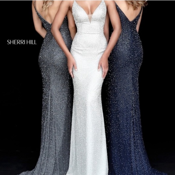 White Sherri Hill Dress - Picture 2 of 10